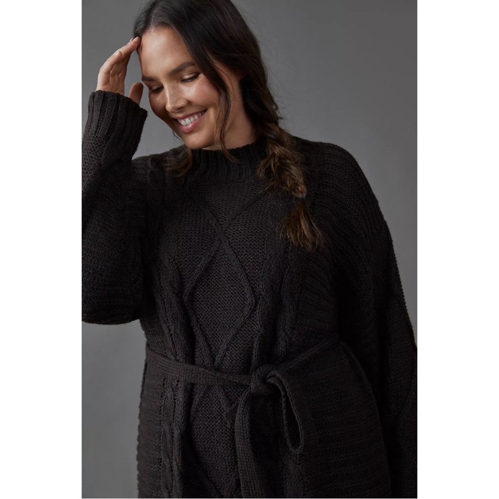 Anthropologie Amadi Leah Cable Knit Sweater Dress NWT SZ 1X - Picture 2 of 15